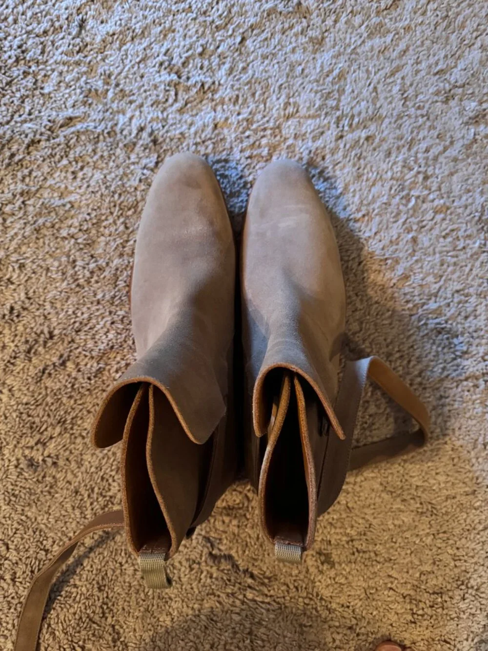 Taft Suede Boots with Ankle Straps - Size 11